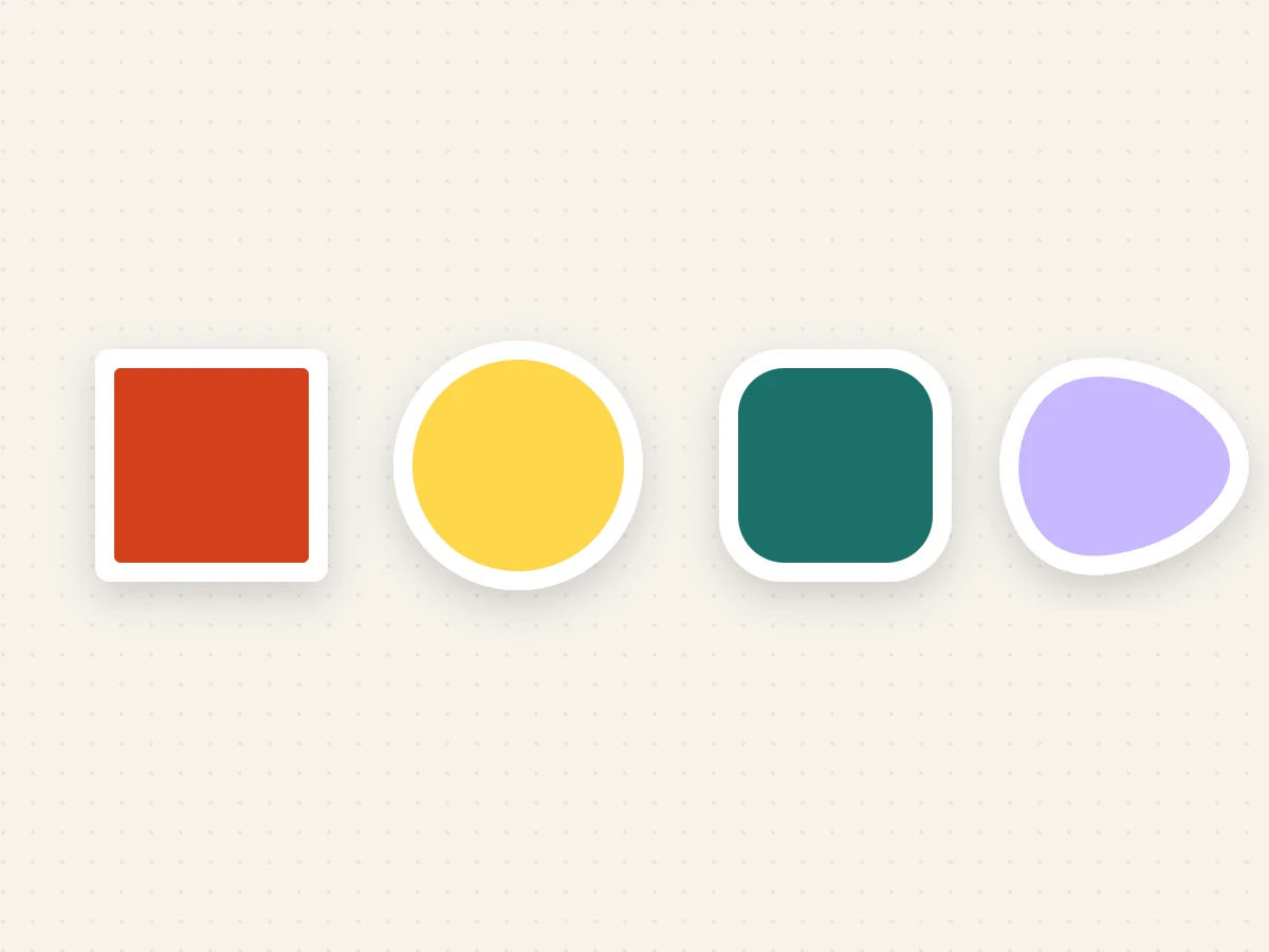 Sticker shapes: square, round, rounded corners and custom contour