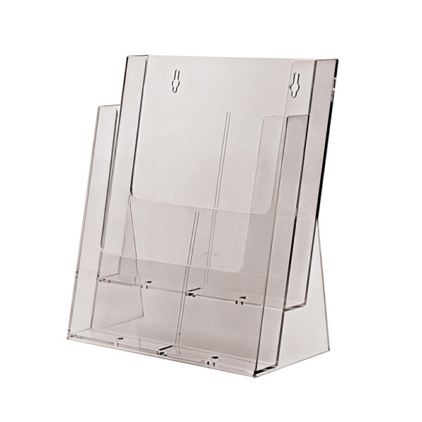 Table leaflet holder 2×A4, without divider Table leaflet holder 2×A4, without divider