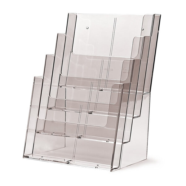 Table leaflet holder 4×A4, without divider Table leaflet holder 4×A4, without divider