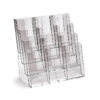 Taymar® table/wall leaflet holder 12×DL portrait / 4×A4 landscape, with dividers