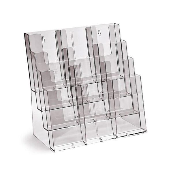 Taymar® table/wall leaflet holder 12×DL portrait / 4×A4 landscape, with dividers Taymar® table/wall leaflet holder 12×DL portrait / 4×A4 landscape, with dividers