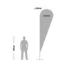 Beach flag aluminium, drop shape Beach flag aluminium, drop shape