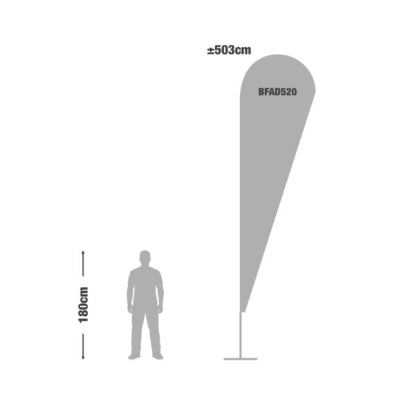 Beachflag Alu Tropfenform mit Premium-Tasche Beachflag Alu Tropfenform mit Premium-Tasche