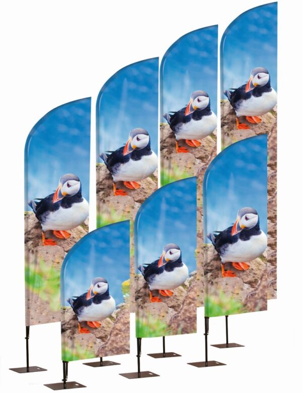 Beach flag aluminium, sail shape, with premium bag Beach flag aluminium, sail shape, with premium bag