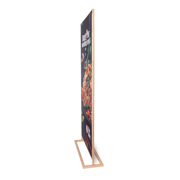 Rustic wooden banner stand, 85 × 200 cm Rustic wooden banner stand, 85 × 200 cm