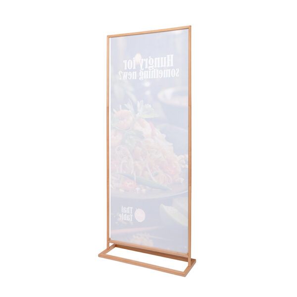 Rustic wooden banner stand, 85 × 200 cm Rustic wooden banner stand, 85 × 200 cm