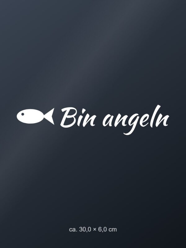 Autoaufkleber „Bin angeln“