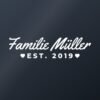Autoaufkleber „Familie [Name] – mit Jahr“