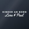 Autoaufkleber „Kinder an Bord mit Namen“ Autoaufkleber „Kinder an Bord mit Namen“