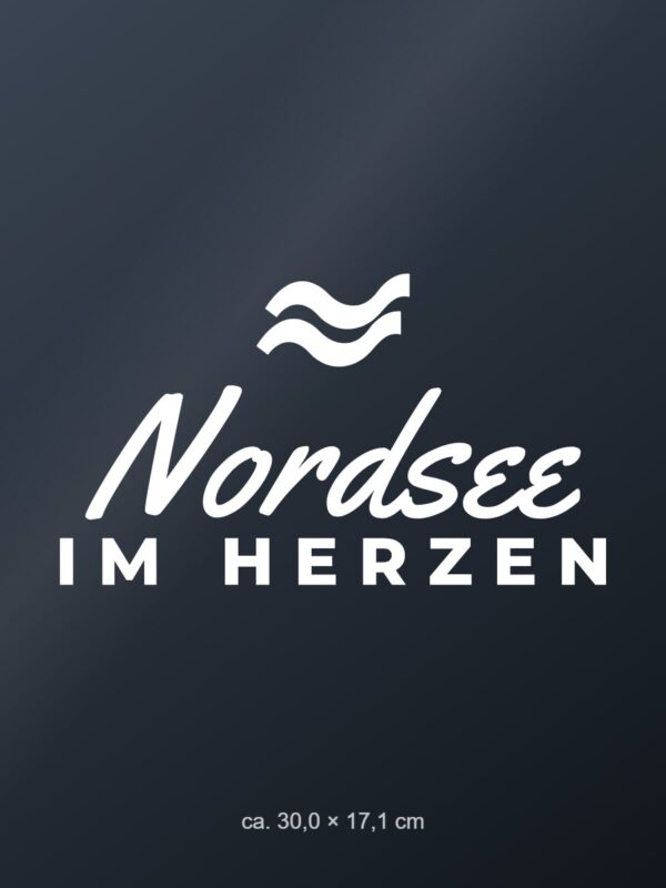 Autoaufkleber „Nordsee im Herzen“