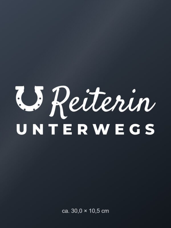Autoaufkleber „Reiterin unterwegs“