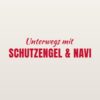 Autoaufkleber „Unterwegs mit Schutzengel & Navi“ Autoaufkleber „Unterwegs mit Schutzengel & Navi“