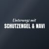 Autoaufkleber „Unterwegs mit Schutzengel & Navi“ Autoaufkleber „Unterwegs mit Schutzengel & Navi“