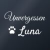 Autoaufkleber „Unvergessen – Haustier mit Namen“ Autoaufkleber „Unvergessen – Haustier mit Namen“