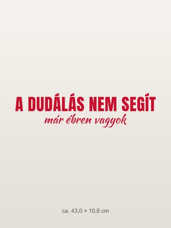 Autómatrica A dudálás nem segít – már ébren vagyok – piros fólia világos fényezésen