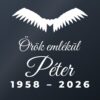 Autómatrica emlékére – angyalszárnyakkal – fehér fólia sötét üvegen