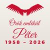 Autómatrica emlékére – angyalszárnyakkal – piros fólia világos fényezésen