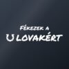 Autómatrica Fékezek a lovakért – fehér fólia sötét üvegen