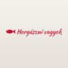 Autómatrica Horgászni vagyok – piros fólia világos fényezésen Autómatrica Horgászni vagyok – piros fólia világos fényezésen