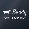 Car sticker “Dog on board with name and breed”