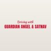 Car sticker “Driving with guardian angel & satnav”