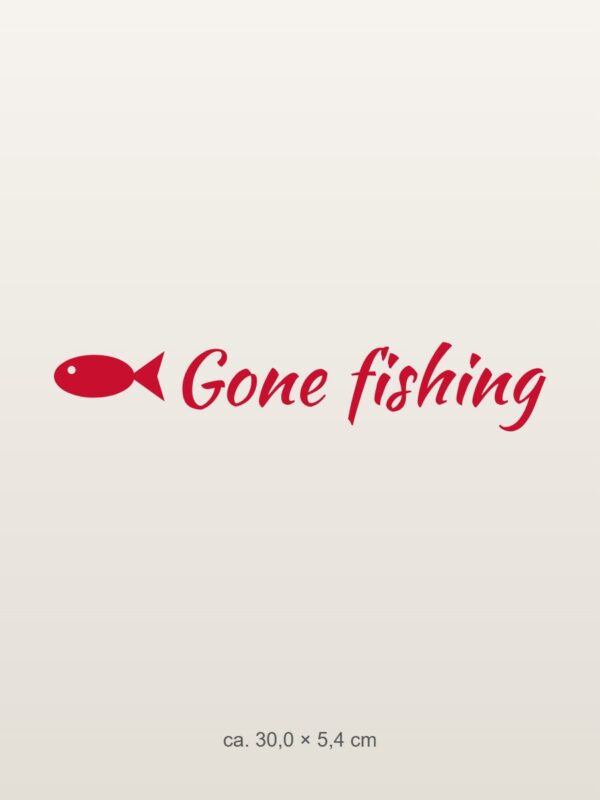 Car sticker “Gone fishing”