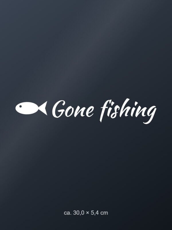 Car sticker “Gone fishing” Car sticker “Gone fishing”