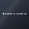 Car sticker “GPS coordinates of your favourite place”