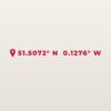 Car sticker “GPS coordinates of your favourite place”