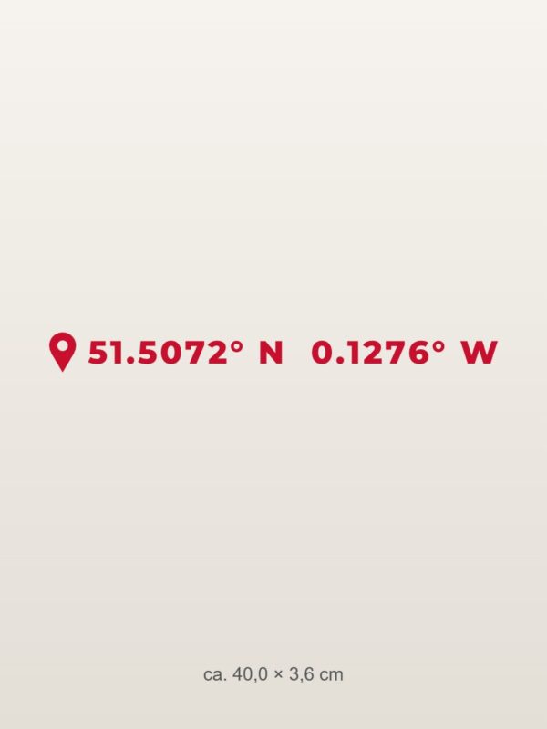Car sticker “GPS coordinates of your favourite place”