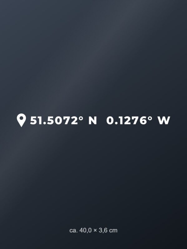 Car sticker “GPS coordinates of your favourite place” Car sticker “GPS coordinates of your favourite place”