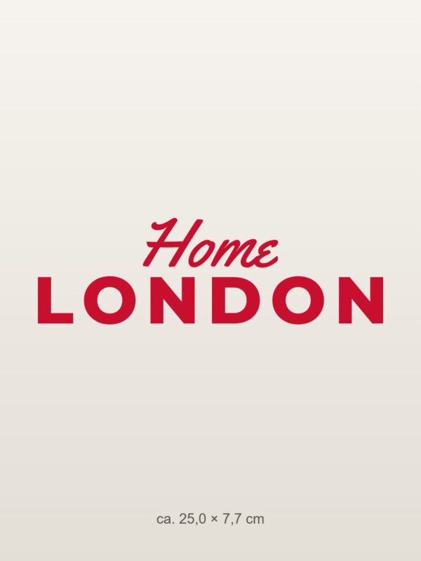 Car sticker “Home – with postcode or town” Car sticker “Home – with postcode or town”