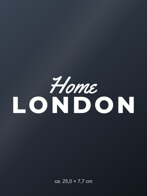 Car sticker “Home – with postcode or town” Car sticker “Home – with postcode or town”