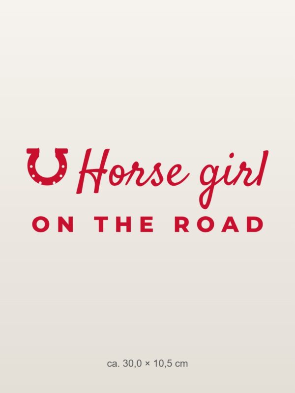 Car sticker “Horse girl on the road” Car sticker “Horse girl on the road”