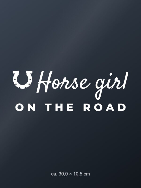 Car sticker “Horse girl on the road” Car sticker “Horse girl on the road”