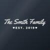 Car sticker “The [Name] family – with year”