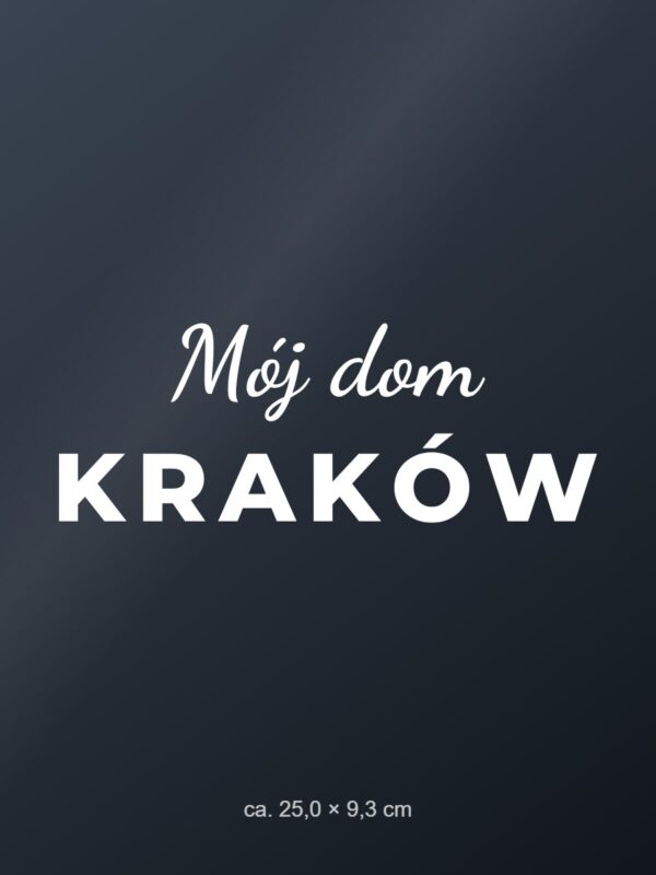 Naklejka na auto „Mój dom – z kodem pocztowym lub miastem”