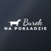 Naklejka na auto Pies na pokładzie – z imieniem i rasą – biała folia na ciemnej szybie