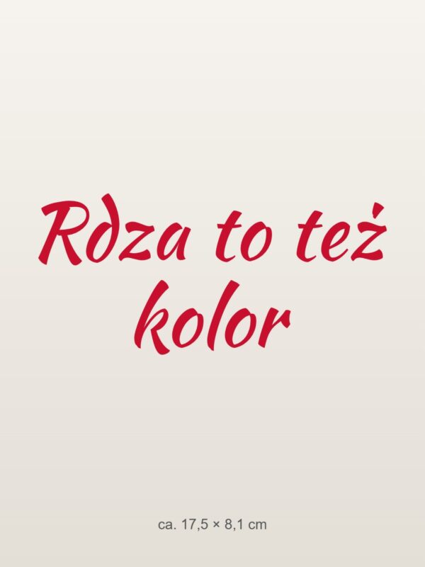Naklejka na auto Rdza to też kolor – czerwona folia na jasnym lakierze