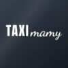 Naklejka na auto Taxi mamy – taty, babci … – biała folia na ciemnej szybie