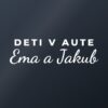 Nálepka na auto „Deti v aute – s menami“