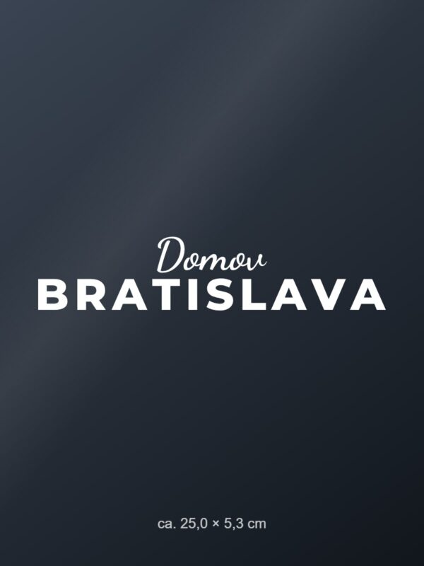 Nálepka na auto „Domov – s PSČ alebo obcou“