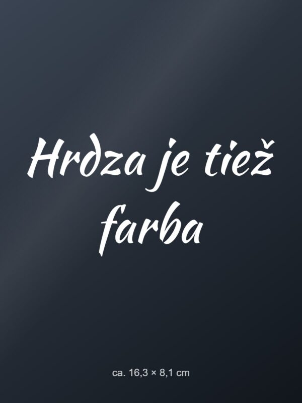 Nálepka na auto „Hrdza je tiež farba“