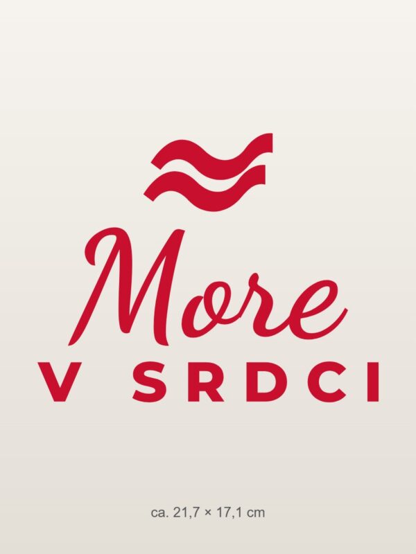Nálepka na auto „More v srdci“ Nálepka na auto „More v srdci“