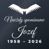 Nálepka na auto „Navždy spomíname na [Meno] – s anjelskými krídlami“