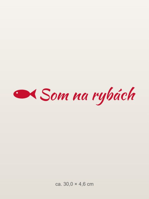 Nálepka na auto „Som na rybách“