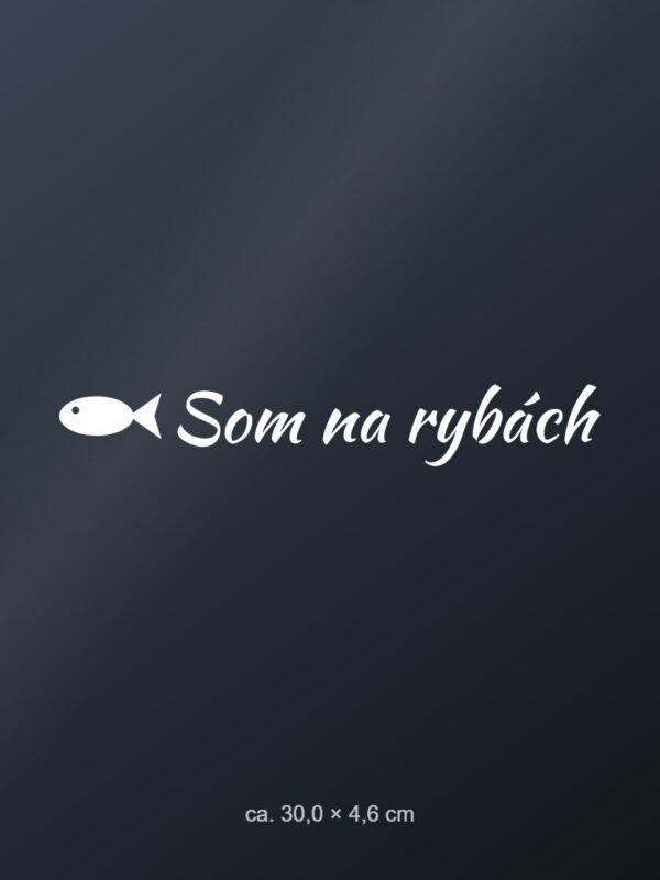 Nálepka na auto „Som na rybách“