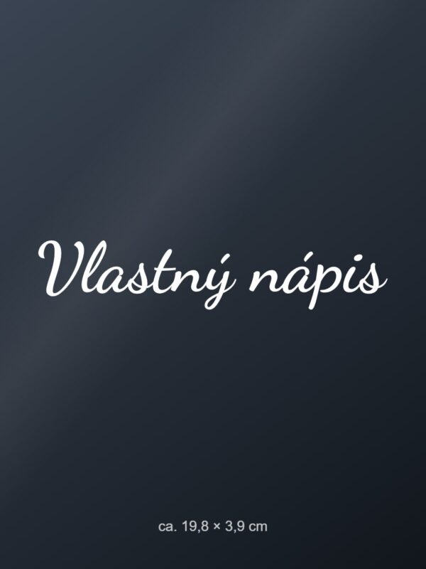 Nálepka na auto „Vlastný text – nápis na želanie“
