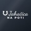 Nalepka za avto Jahačica na poti – bela folija na temnem steklu Nalepka za avto Jahačica na poti – bela folija na temnem steklu