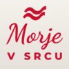 Nalepka za avto Morje v srcu – rdeča folija na svetlem laku Nalepka za avto Morje v srcu – rdeča folija na svetlem laku